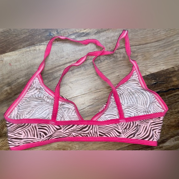 Free People Pink print Bralette size small - Picture 2 of 3